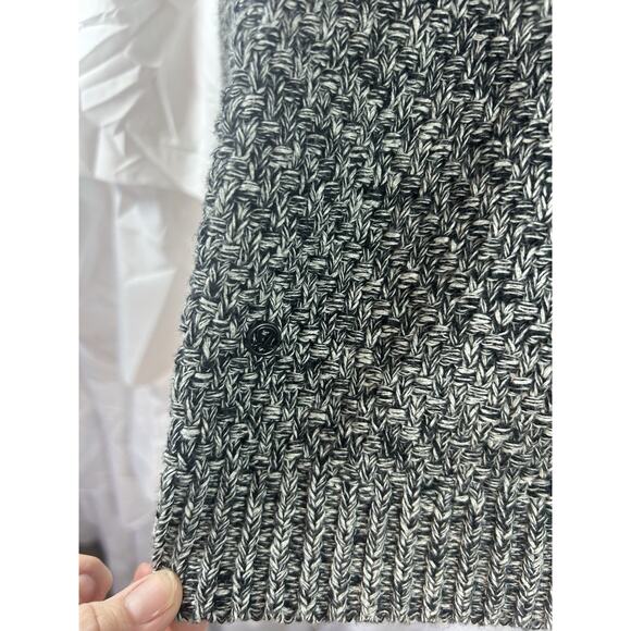 Lululemon Size 4 Cardigan Cotton Tweed Black gray Post Practice pockets thumb - Picture 6 of 7